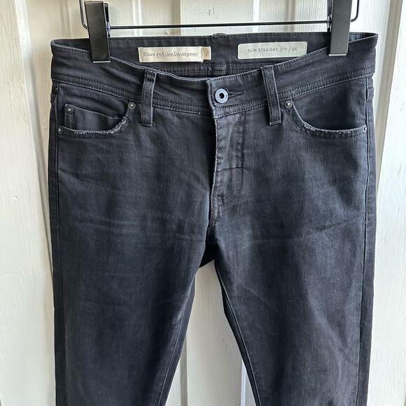 Anthropologie Pilcro Mid-Rise Slim Straight Jeans Jewel Embellished - Picture 3 of 12